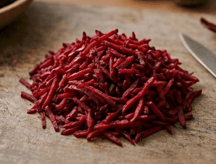 tisztított, reszelt
